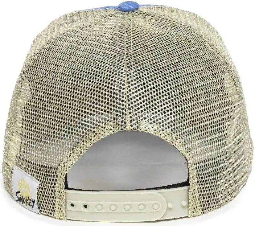 Oc Sports Smokey03 Cotton Twill Mesh Back Cap - Rivera Bone - Aqua / 6 7/8’’ - 7 1/2’’