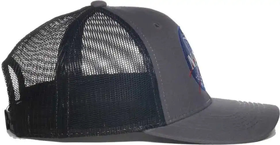 Oc Sports Space03 Nasa Mesh Back Brushed Cotton Twill Cap - Charcoal Black - Osfm