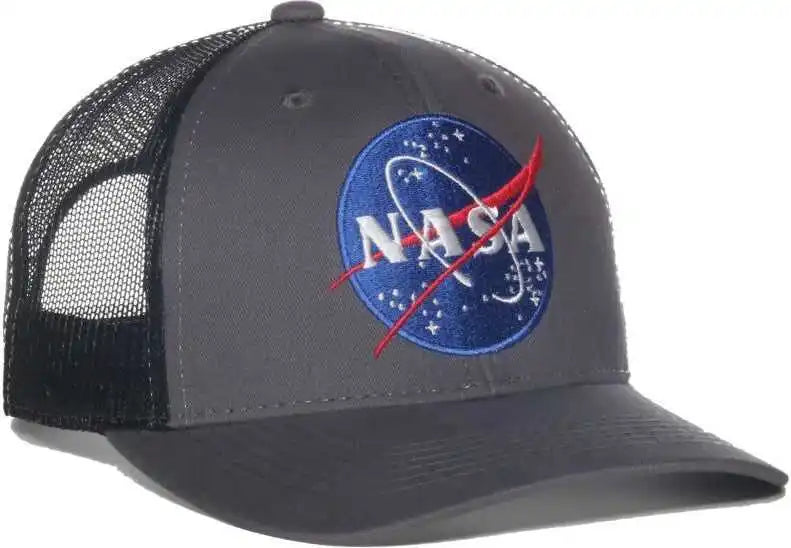Oc Sports Space03 Nasa Mesh Back Brushed Cotton Twill Cap - Charcoal Black - Osfm