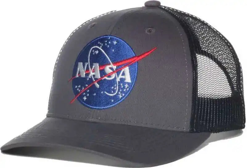 Oc Sports Space03 Nasa Mesh Back Brushed Cotton Twill Cap - Charcoal Black - Osfm