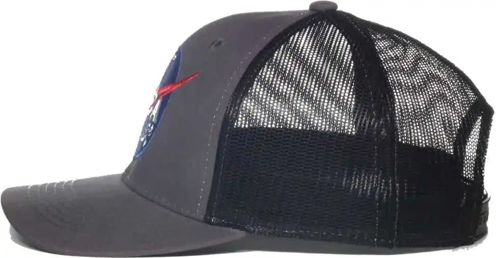Oc Sports Space03 Nasa Mesh Back Brushed Cotton Twill Cap - Charcoal Black - Osfm