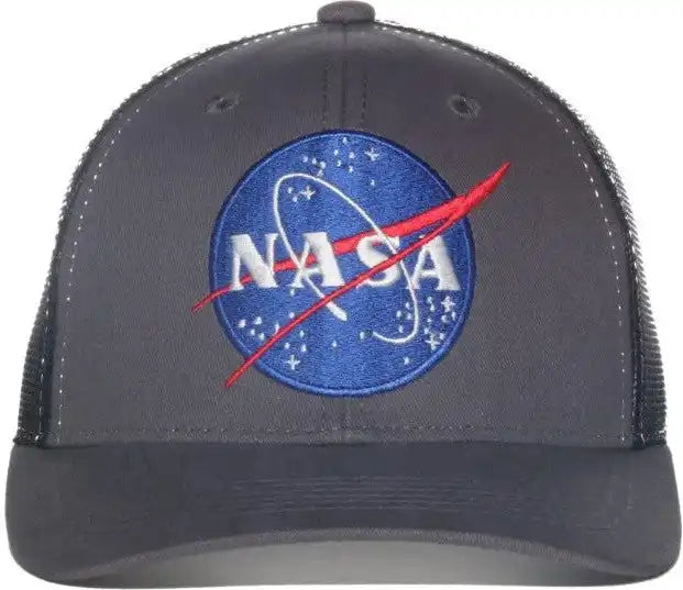 Oc Sports Space03 Nasa Mesh Back Brushed Cotton Twill Cap - Charcoal Black - Osfm