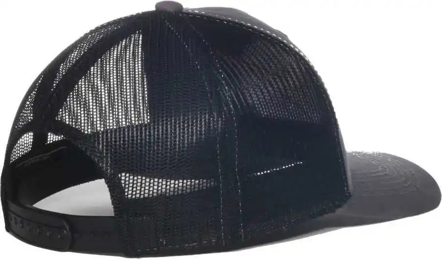 Oc Sports Space03 Nasa Mesh Back Brushed Cotton Twill Cap - Charcoal Black - Osfm