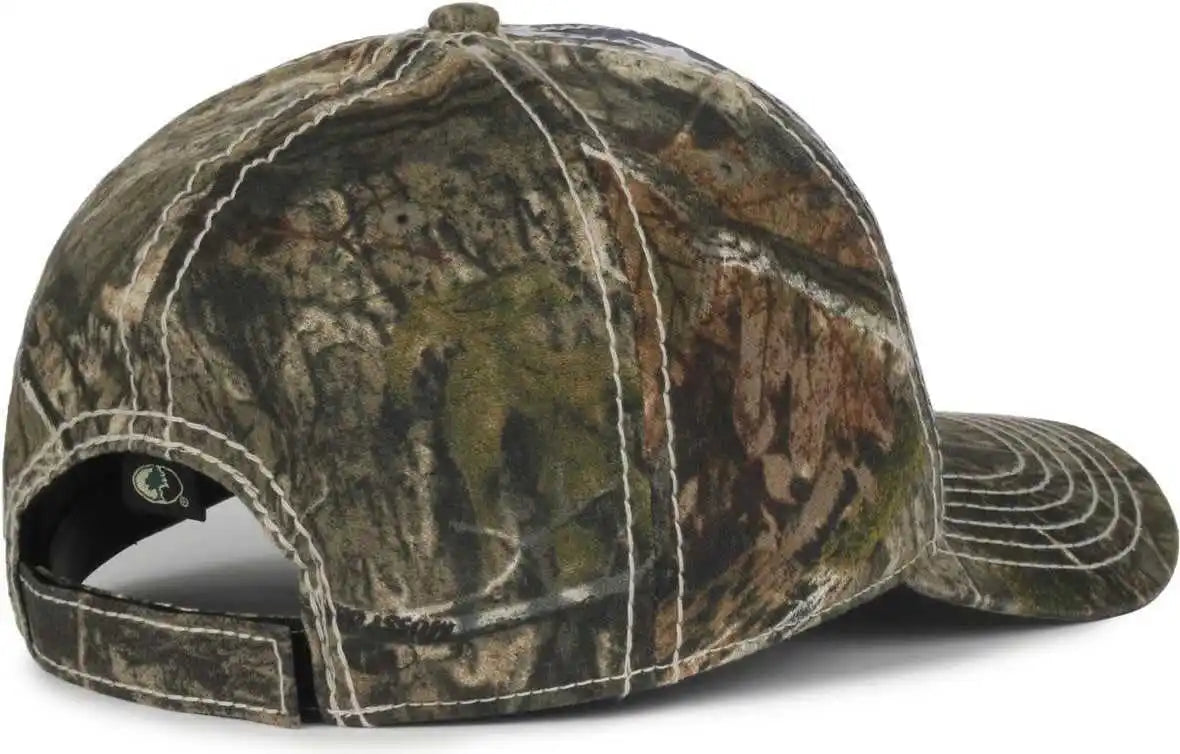 Oc Sports Sus-100 Sublimated Flag Front with Camo Back Cap - American Mossy Oak Country Dna - Osfm