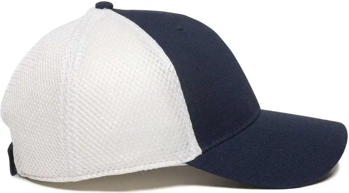 Oc Sports Swm-600 Cotton Twill and Mesh Adjustable Cap - Navy White - 6 7/8’’ - 7 1/2’’