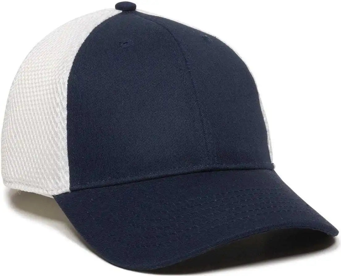 Oc Sports Swm-600 Cotton Twill and Mesh Adjustable Cap - Navy White - 6 7/8’’ - 7 1/2’’