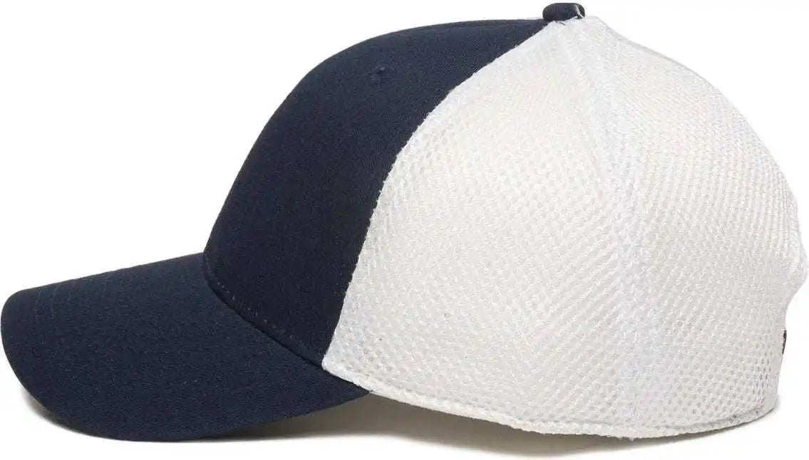 Oc Sports Swm-600 Cotton Twill and Mesh Adjustable Cap - Navy White - 6 7/8’’ - 7 1/2’’