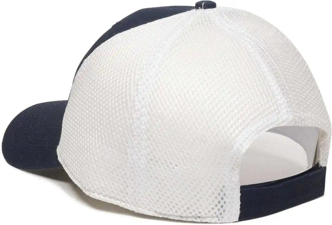 Oc Sports Swm-600 Cotton Twill and Mesh Adjustable Cap - Navy White - 6 7/8’’ - 7 1/2’’