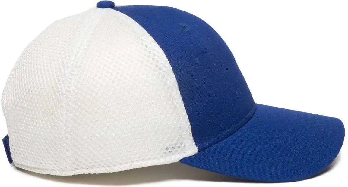 Oc Sports Swm-600 Cotton Twill and Mesh Adjustable Cap - Royal White - 6 7/8’’ - 7 1/2’’