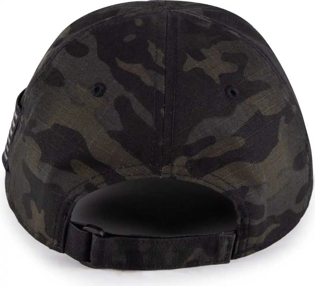 Oc Sports Tac-700 Tactical Multicam Cap with Flag - Black - Osfm