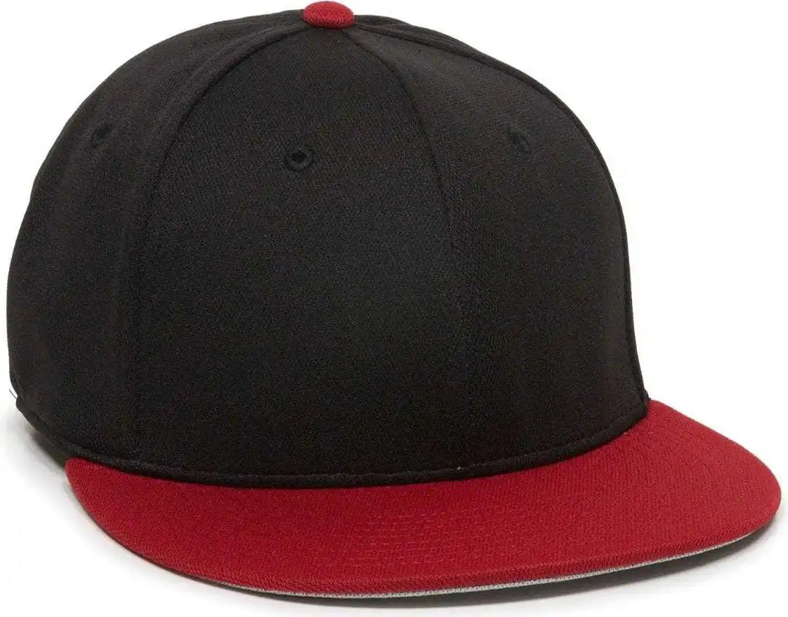 Oc Sports Tgs1930x Proflex Bamboo Charcoal Flat Visor Cap - Black Red - 6 3/8’’ - 3/4’’