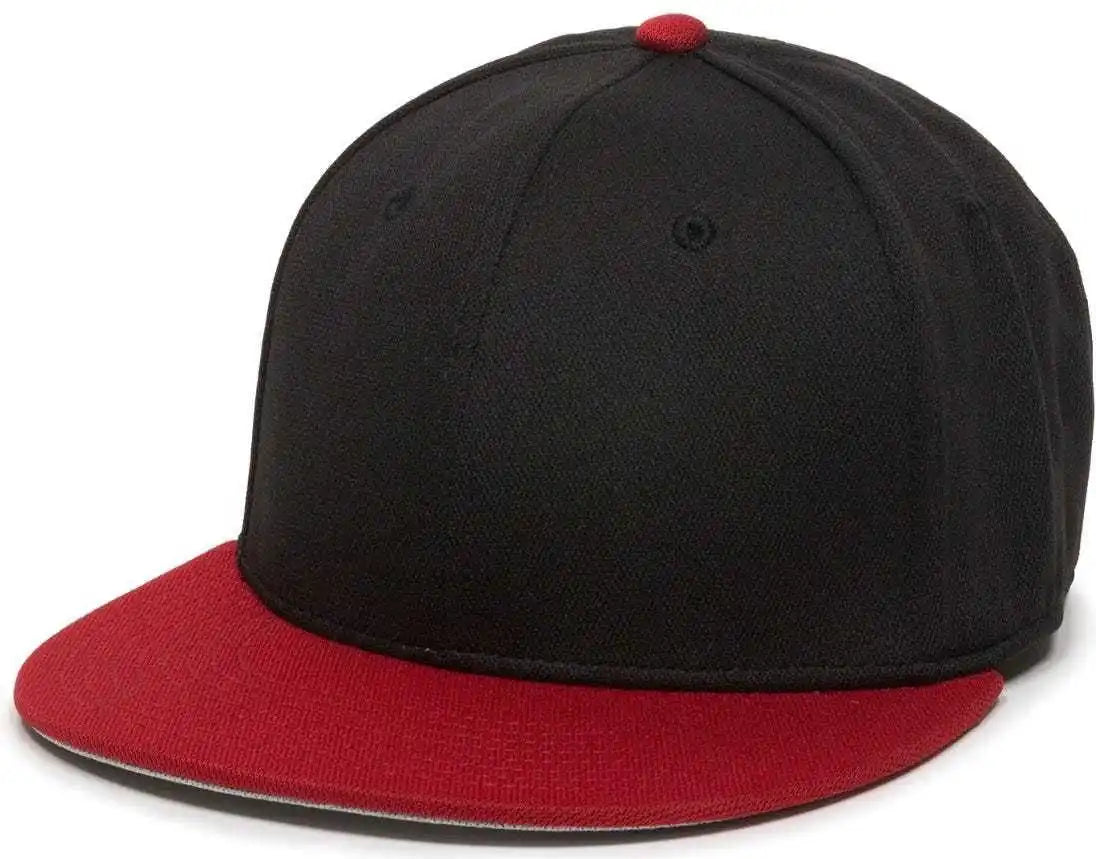 Oc Sports Tgs1930x Proflex Bamboo Charcoal Flat Visor Cap - Black Red
