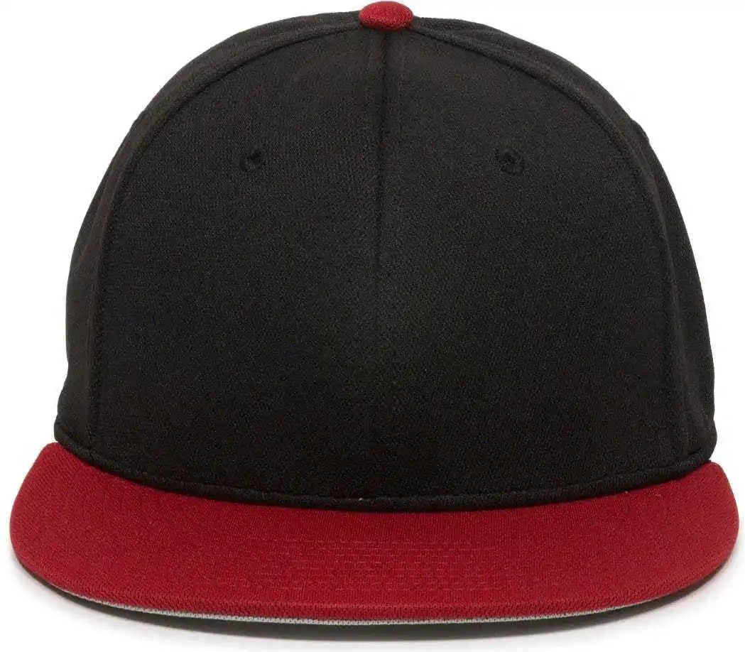 Oc Sports Tgs1930x Proflex Bamboo Charcoal Flat Visor Cap - Black Red