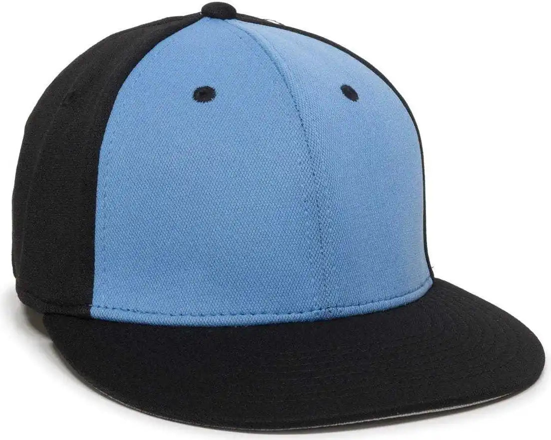 Oc Sports Tgs1930x Proflex Bamboo Charcoal Flat Visor Cap - Columbia Blue Black - 6 3/8’’ - 3/4’’