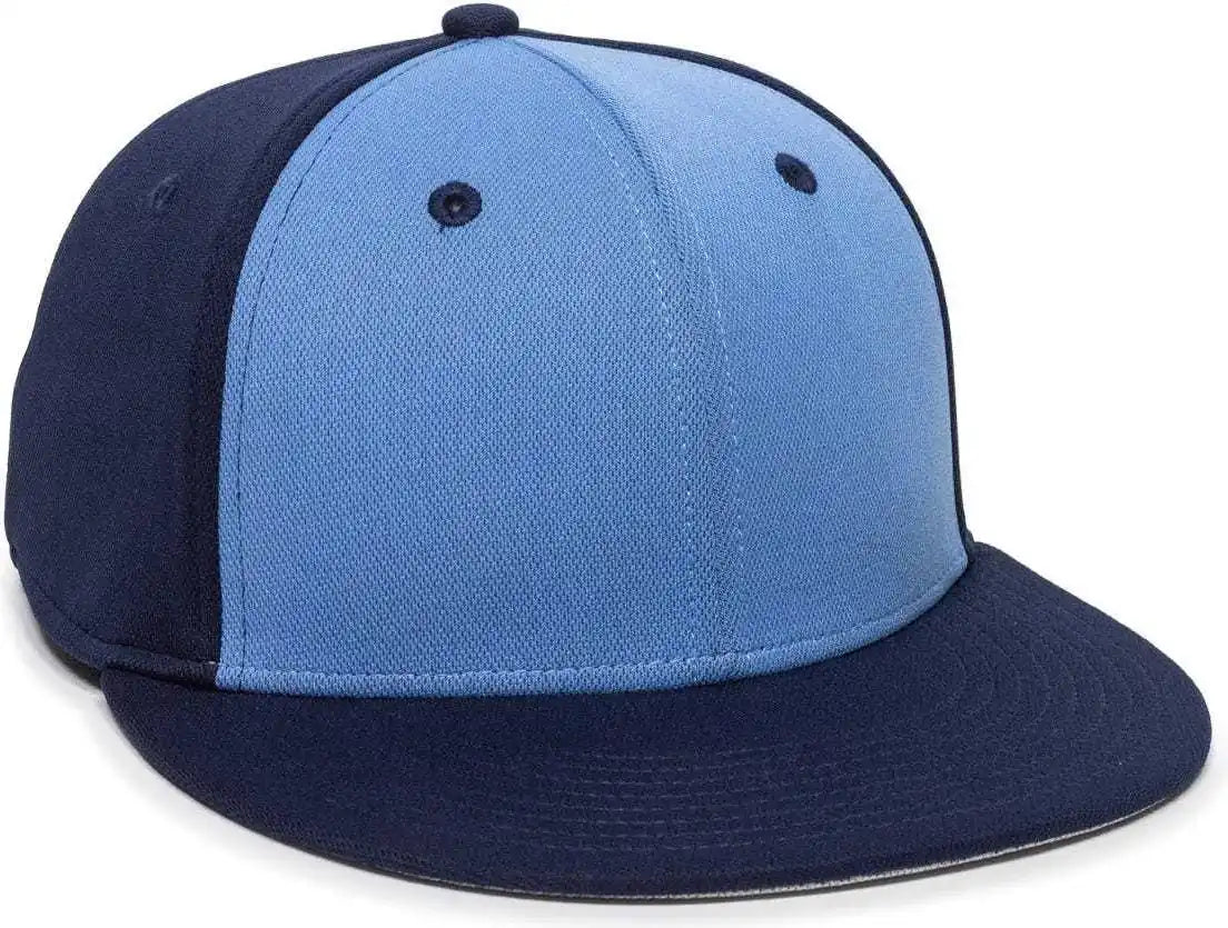 Oc Sports Tgs1930x Proflex Bamboo Charcoal Flat Visor Cap - Columbia Blue Navy - 6 3/8’’ - 3/4’’