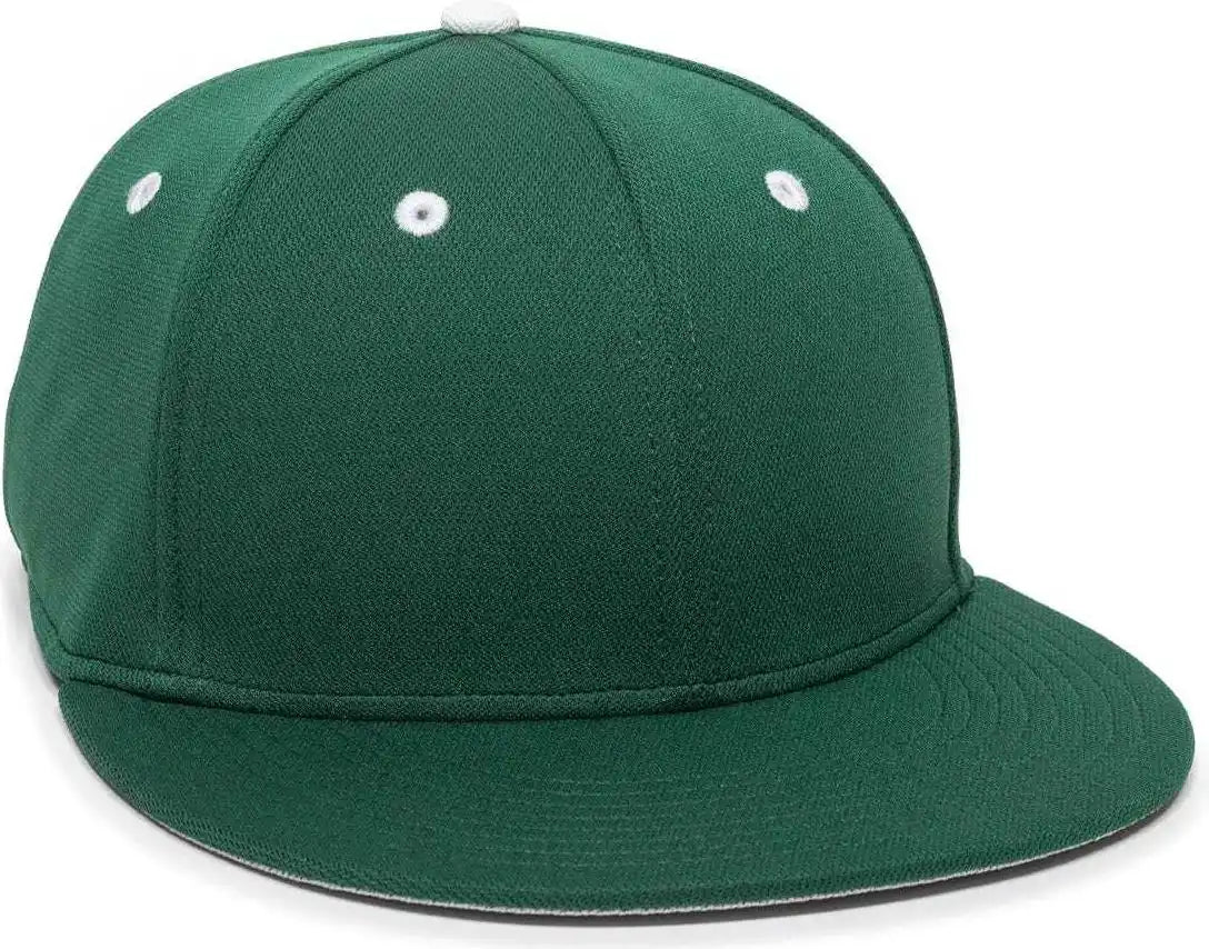 Oc Sports Tgs1930x Proflex Bamboo Charcoal Flat Visor Cap - Dark Green White - Forest / 6 3/8’’ - 3/4’’
