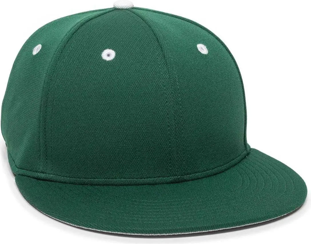 Oc Sports Tgs1930x Proflex Bamboo Charcoal Flat Visor Cap - Dark Green White - Forest / 6 3/8’’ - 3/4’’