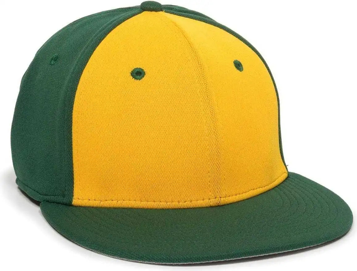 Oc Sports Tgs1930x Proflex Bamboo Charcoal Flat Visor Cap - Gold Dark Green - Forest / 6 3/8’’ - 3/4’’