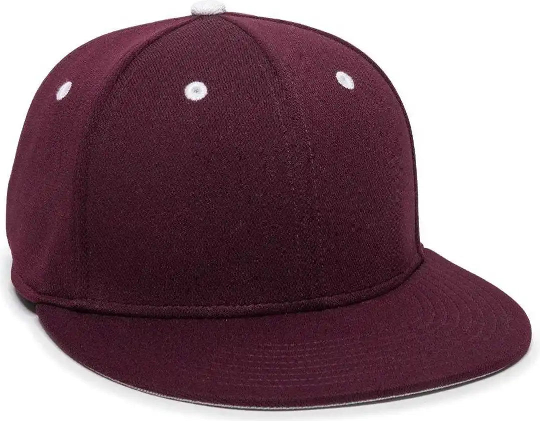 Oc Sports Tgs1930x Proflex Bamboo Charcoal Flat Visor Cap - Maroon White - 6 3/8’’ - 3/4’’