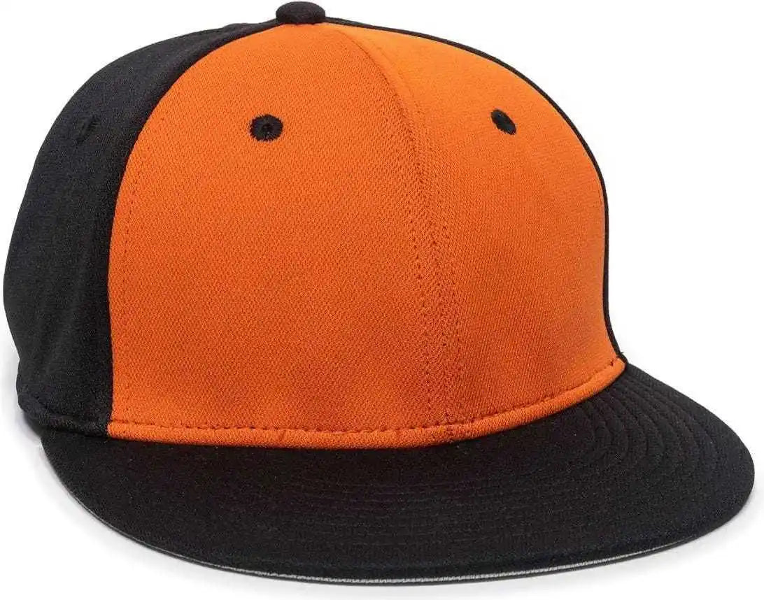 Oc Sports Tgs1930x Proflex Bamboo Charcoal Flat Visor Cap - Orange Bk - Black / 6 3/8’’ - 3/4’’