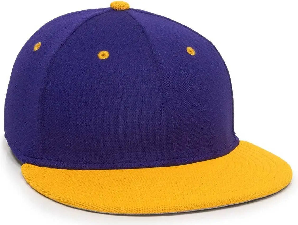Oc Sports Tgs1930x Proflex Bamboo Charcoal Flat Visor Cap - Purple Gold - 6 3/8’’ - 3/4’’