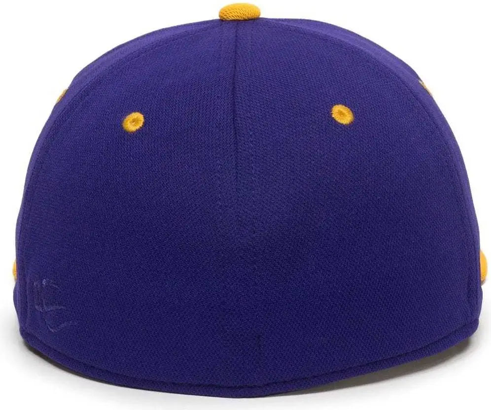 Oc Sports Tgs1930x Proflex Bamboo Charcoal Flat Visor Cap - Purple Gold - 6 3/8’’ - 3/4’’
