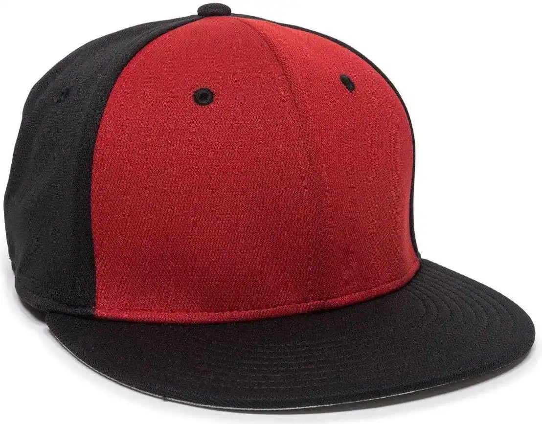 Oc Sports Tgs1930x Proflex Bamboo Charcoal Flat Visor Cap - Red Black - 6 3/8’’ - 3/4’’