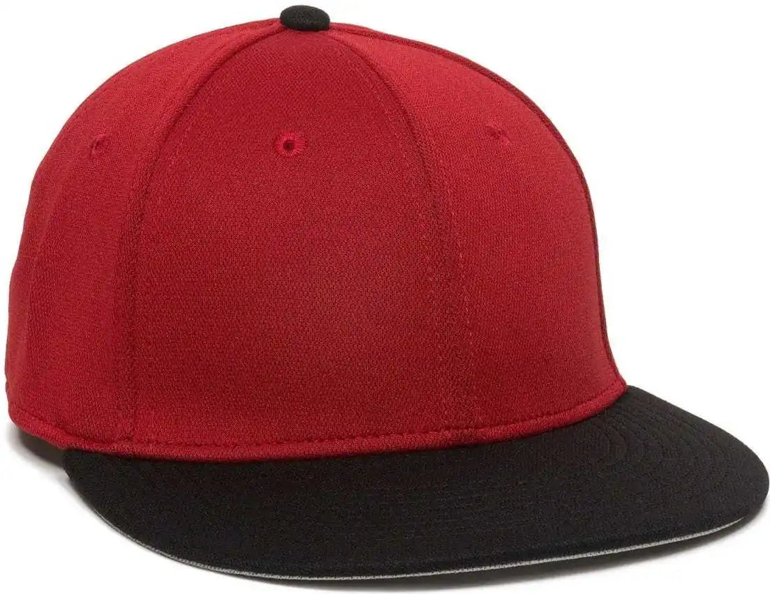 Oc Sports Tgs1930x Proflex Bamboo Charcoal Flat Visor Cap - Red Black - 6 3/8’’ - 3/4’’