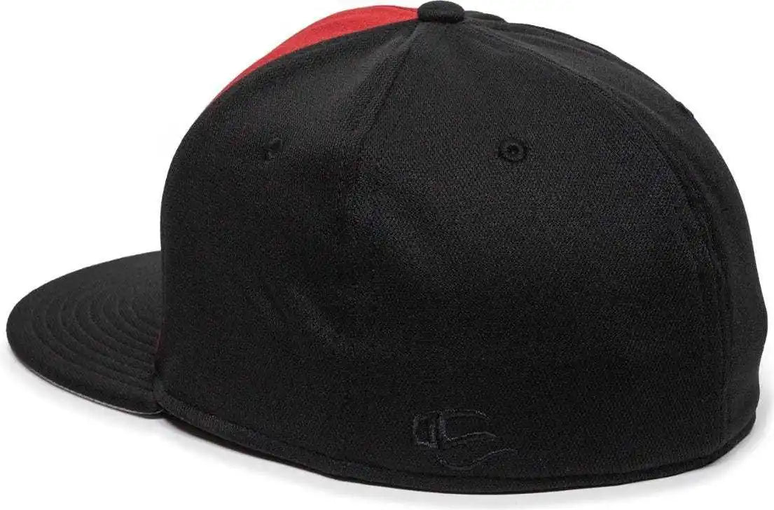Oc Sports Tgs1930x Proflex Bamboo Charcoal Flat Visor Cap - Red Black