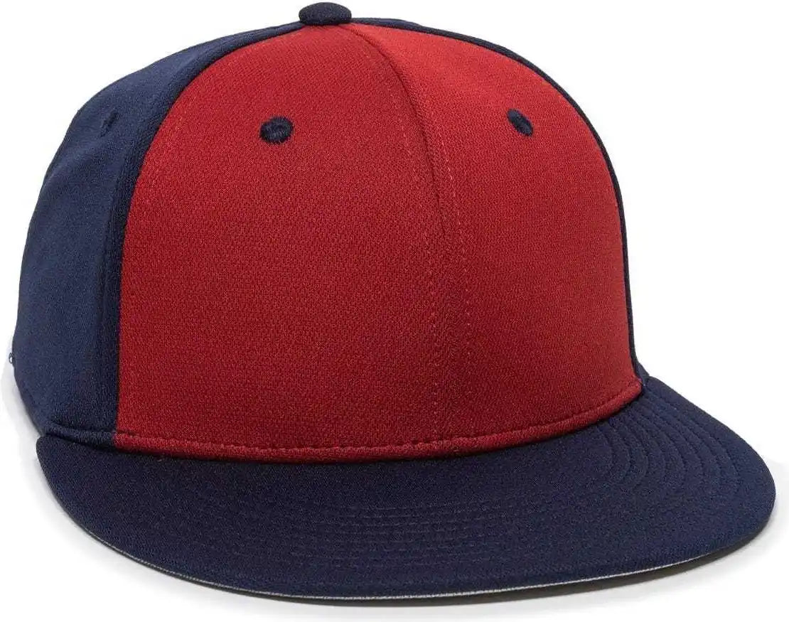 Oc Sports Tgs1930x Proflex Bamboo Charcoal Flat Visor Cap - Red Navy - 6 3/8’’ - 3/4’’