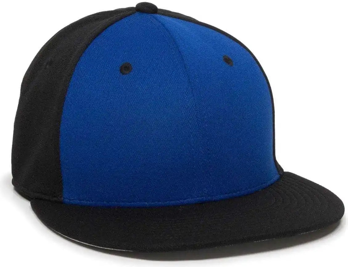 Oc Sports Tgs1930x Proflex Bamboo Charcoal Flat Visor Cap - Royal Bk - Black / 6 3/8’’ - 3/4’’