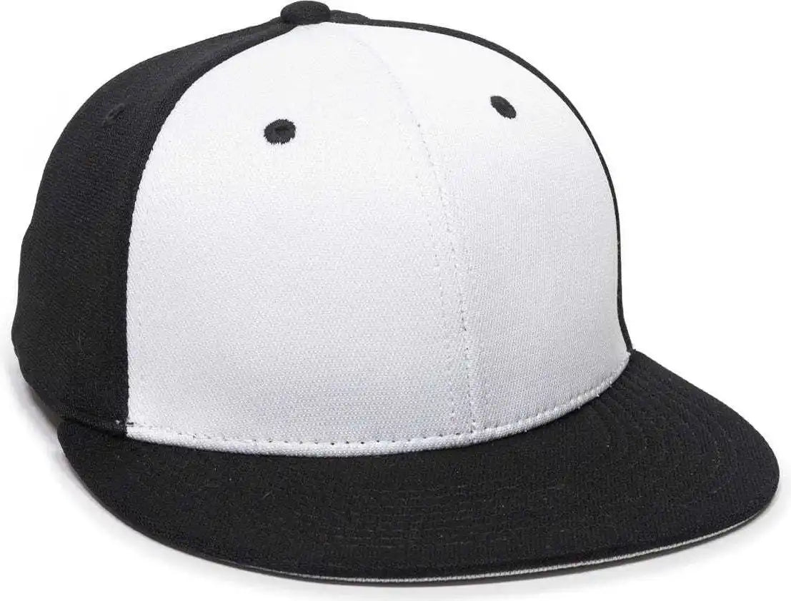 Oc Sports Tgs1930x Proflex Bamboo Charcoal Flat Visor Cap - Wh Bk - White Black / 6 3/8’’ - 3/4’’