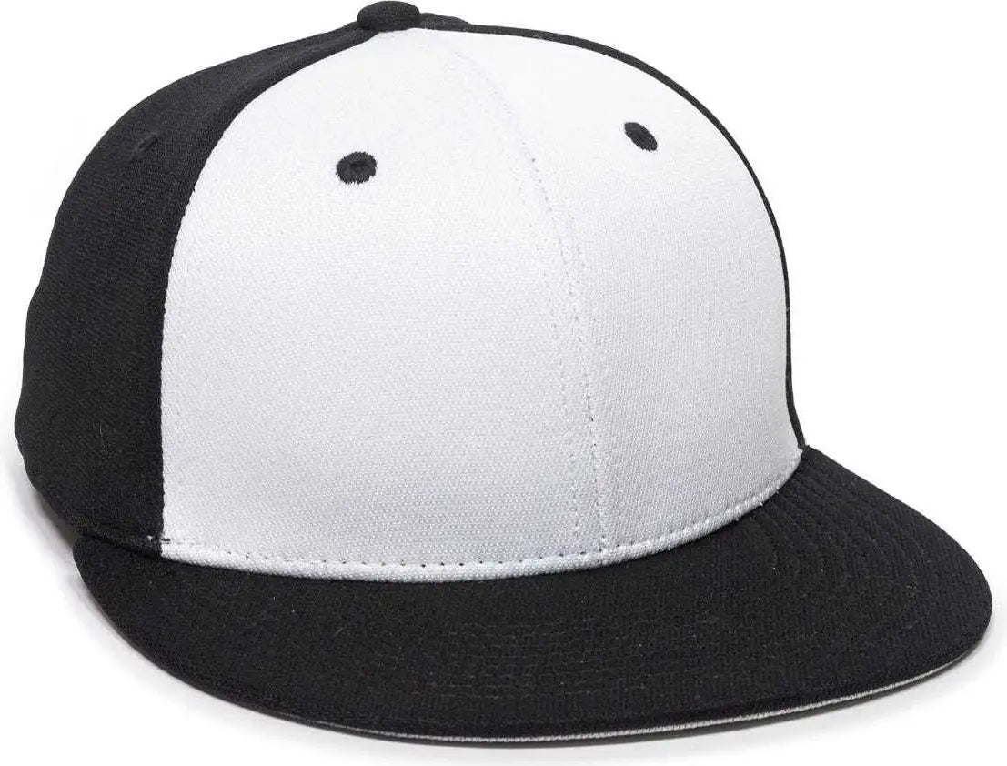 Oc Sports Tgs1930x Proflex Bamboo Charcoal Flat Visor Cap - Wh Bk - White Black / 6 3/8’’ - 3/4’’