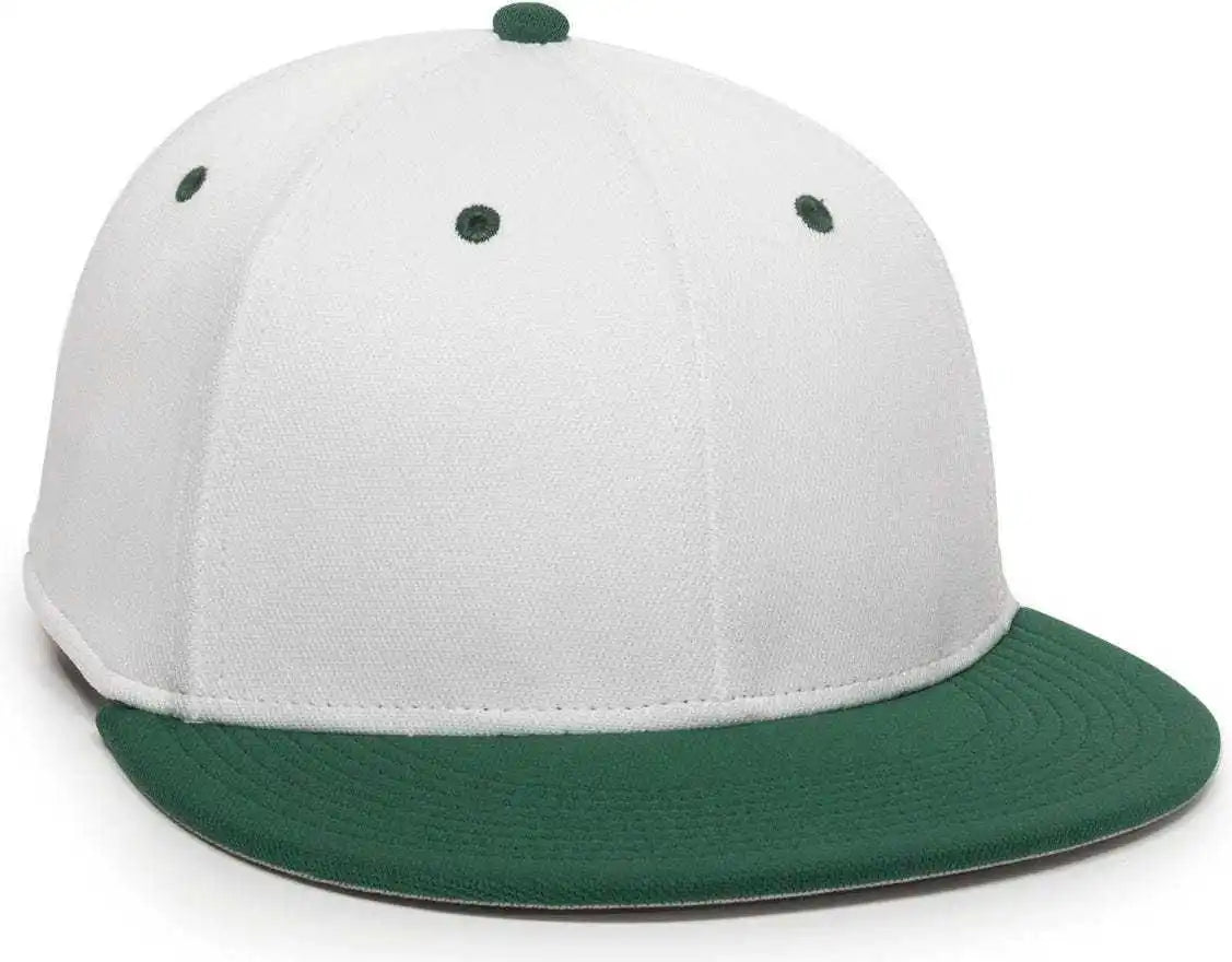 Oc Sports Tgs1930x Proflex Bamboo Charcoal Flat Visor Cap - Wh Dark Gn - White Forest / 6 3/8’’ - 3/4’’