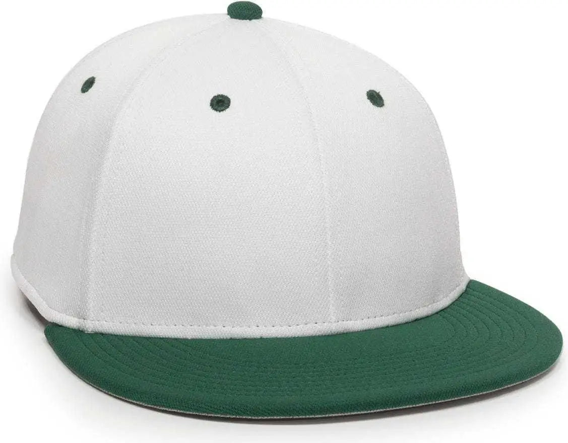 Oc Sports Tgs1930x Proflex Bamboo Charcoal Flat Visor Cap - Wh Dark Gn - White Forest / 6 3/8’’ - 3/4’’