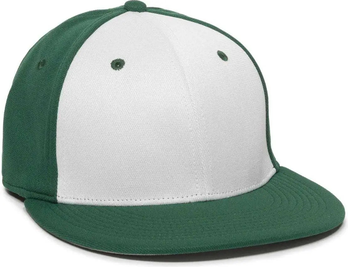 Oc Sports Tgs1930x Proflex Bamboo Charcoal Flat Visor Cap - Wh Dark Gn - White Forest / 6 3/8’’ - 3/4’’