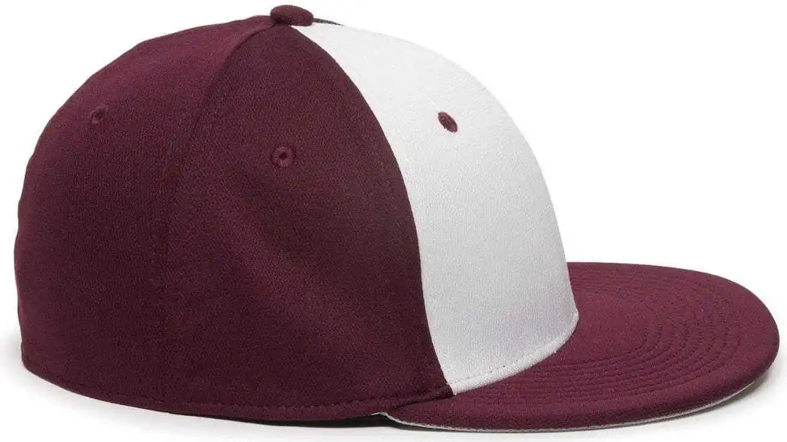 Oc Sports Tgs1930x Proflex Bamboo Charcoal Flat Visor Cap - Wh Maroon