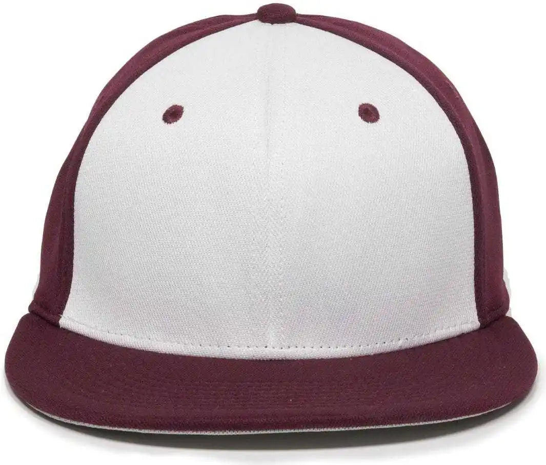 Oc Sports Tgs1930x Proflex Bamboo Charcoal Flat Visor Cap - Wh Maroon