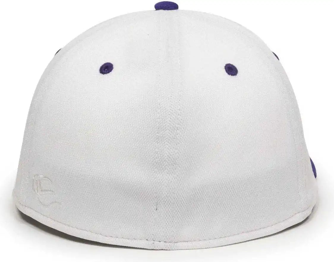 Oc Sports Tgs1930x Proflex Bamboo Charcoal Flat Visor Cap - Wh Purple - White / 6 3/8’’ - 3/4’’