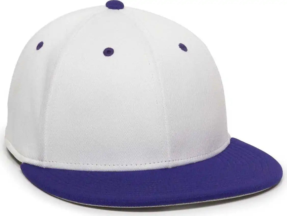 Oc Sports Tgs1930x Proflex Bamboo Charcoal Flat Visor Cap - Wh Purple - White / 6 3/4’’ - 7 1/8’’