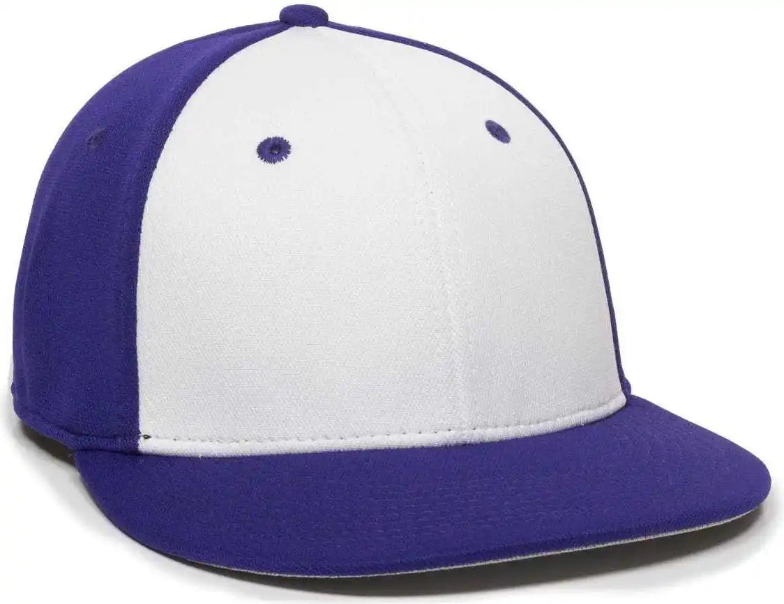 Oc Sports Tgs1930x Proflex Bamboo Charcoal Flat Visor Cap - Wh Purple - White / 6 3/8’’ - 3/4’’