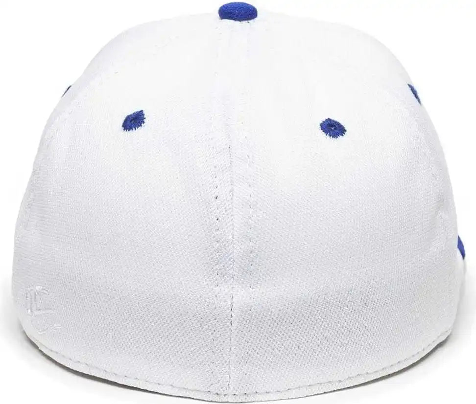 Oc Sports Tgs1930x Proflex Bamboo Charcoal Flat Visor Cap - Wh Royal - White / 6 3/8’’ - 3/4’’