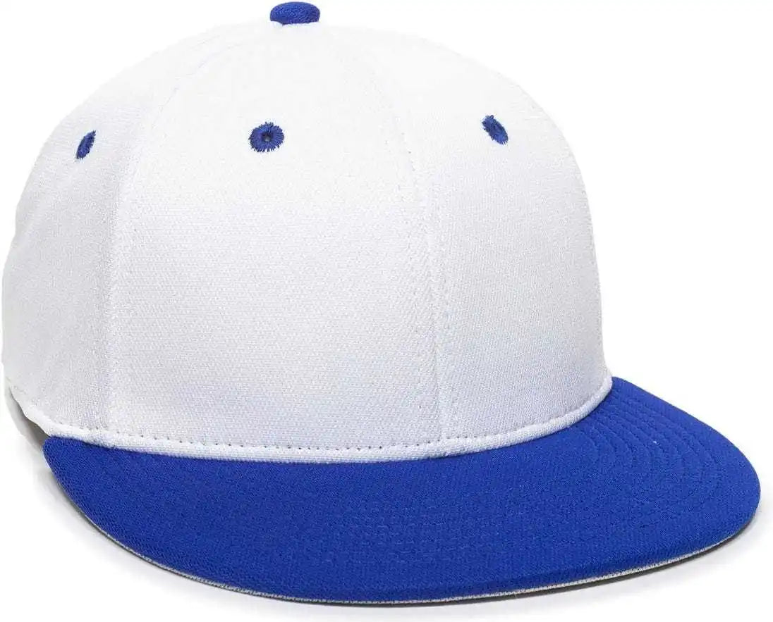 Oc Sports Tgs1930x Proflex Bamboo Charcoal Flat Visor Cap - Wh Royal - White / 6 3/8’’ - 3/4’’