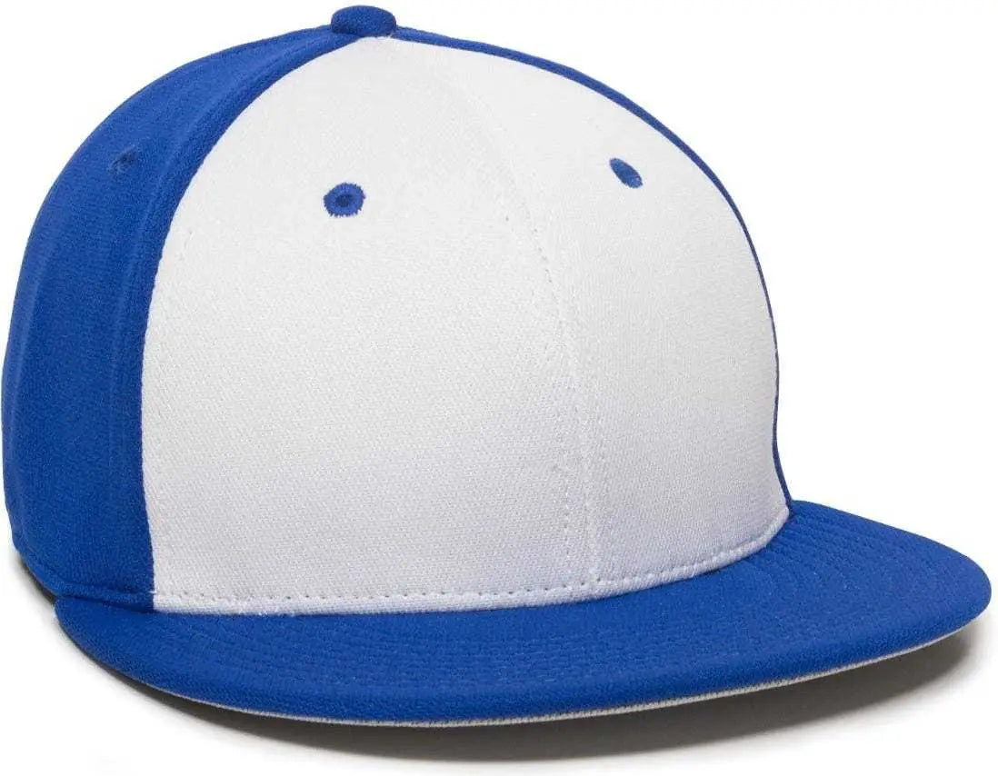 Oc Sports Tgs1930x Proflex Bamboo Charcoal Flat Visor Cap - Wh Ry - White Royal / 6 3/8’’ - 3/4’’