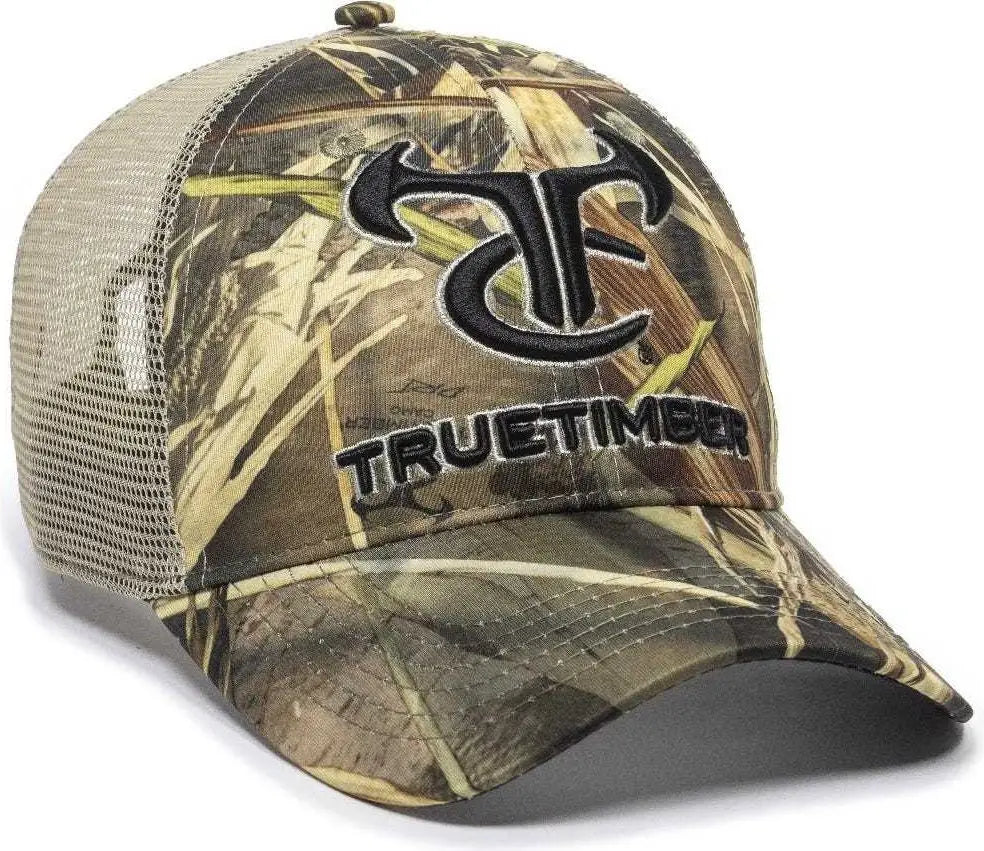 Oc Sports Tru01a Truetimber Mesh Back Cap - Drt Khaki - 6 7/8’’ - 7 1/2’’