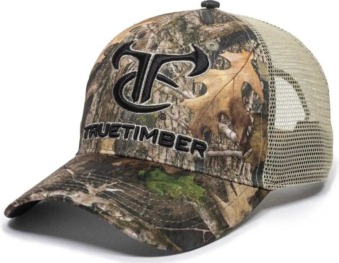 Oc Sports Tru01a Truetimber Mesh Back Cap - Kanati Khaki - 6 7/8’’ - 7 1/2’’