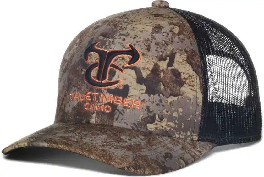 Oc Sports Tru04a Canvas Camo Mesh Back Cap Truetimber Prairie Black / Osfm