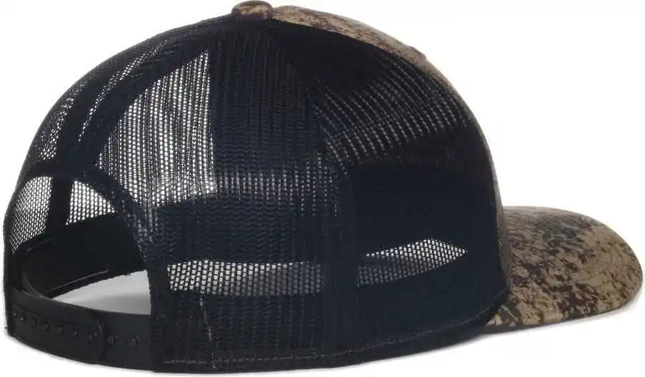 Oc Sports Tru04a Canvas Camo Mesh Back Cap Truetimber Prairie Black / Osfm