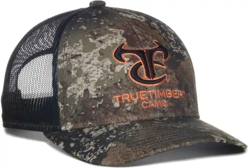 Oc Sports Tru04a Canvas Camo Mesh Back Cap Truetimber Strata Black / Osfm