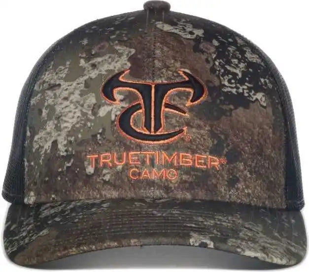 Oc Sports Tru04a Canvas Camo Mesh Back Cap Truetimber Strata Black / Osfm